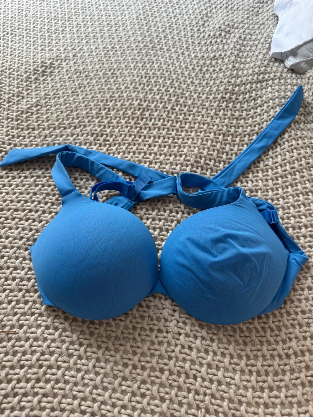 SKIMS Blue Padded Bikini Top